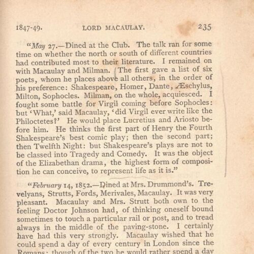 16 x 11 cm; bound with GR-OF CA CL.7.84. 2 s.p. + VII p. + 286 p. + VI p. + 281 p. + 3 s.p., l. 1 bookplate CPC on recto, p. 